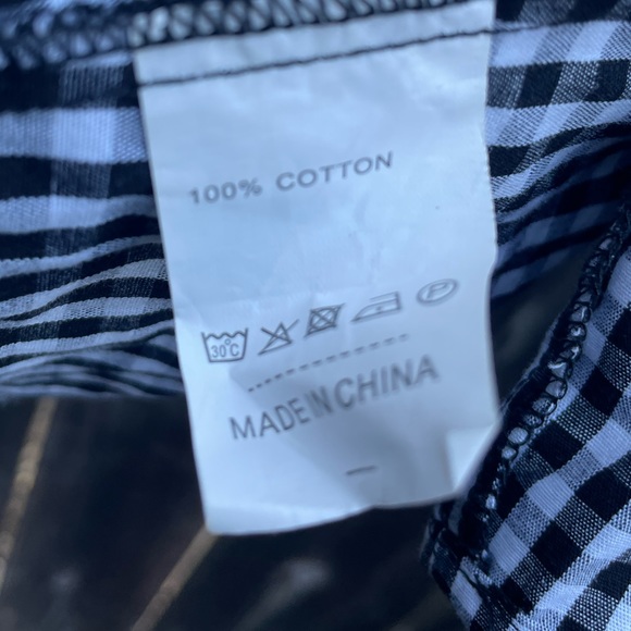 K.zell - Black & White Gingham - Front Tie Top - Picture 7 of 8